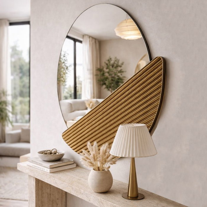 Hanah Home Espejo Ecológico Flotal-E Crescent - Bronce Hanah Home Espejo Ecológico Flotal-E Crescent - Bronce